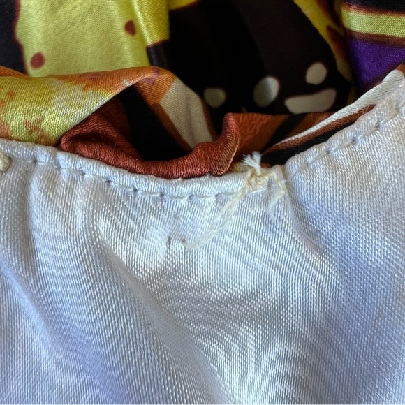 Vintage 90s Cache Silk Strapless Bubble Dress Tropical Floral Resort-wear Sz 2 - Picture 15 of 16